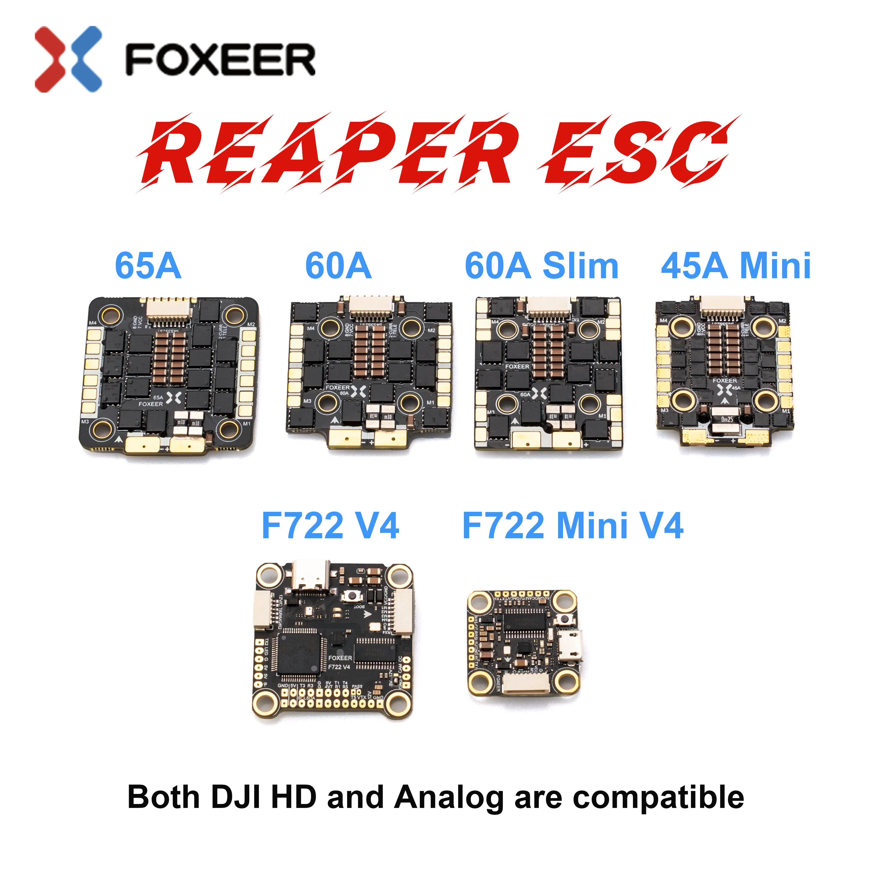 Foxeer Reaper F4 128K 45A 60A  - Foxeer Reaper F4 128K 65A Esc review and price